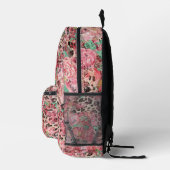Sac à dos de nom d'Empreinte de léopard floral (Droite)