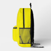 Sac à dos de nom personnalisé jaune noir (Droite)