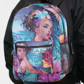 Sac à dos de sirène couleur bleu océan