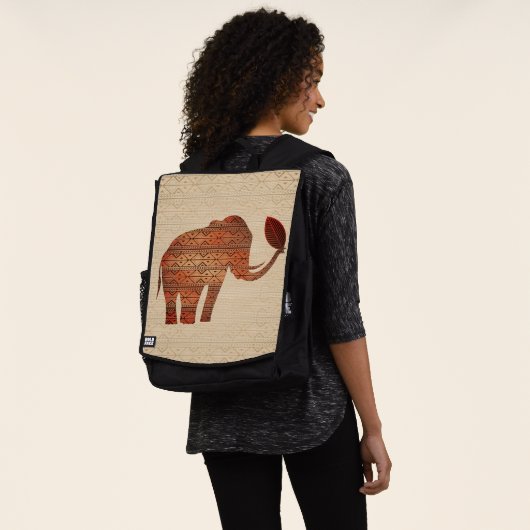Sac À Dos Design d'art tribal des éléphants (Porté)