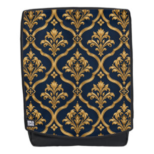 Sac À Dos Design de motif vintage élégant en or et damas mar