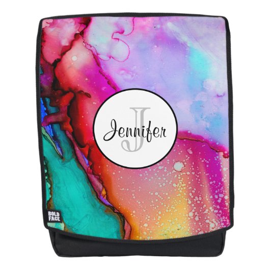 Sac À Dos Design moderne en marbre Abstrait (Devant)