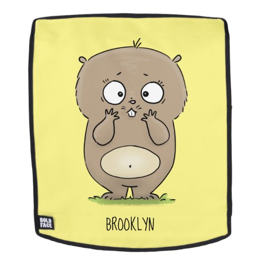 Sac À Dos Dessin d'adorable hamster (Devant amovible)