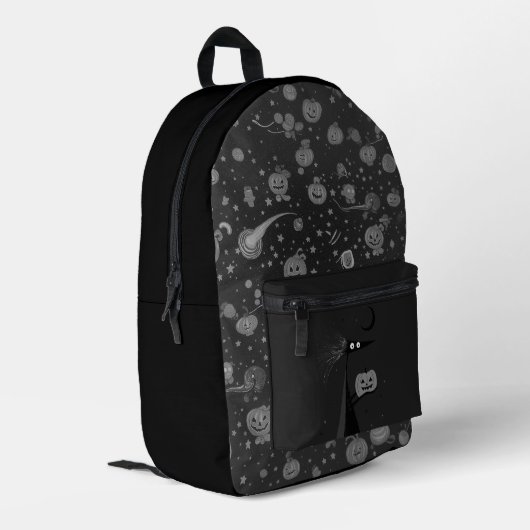 Sac à dos d'Halloween cosmique avec Citrouilles et (Coin arrière gauche)