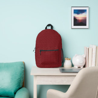 Sac à dos d'impression en fibre de carbone rouge