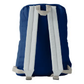 Sac À Dos Dossier paraphé monogramme personnalisé | Bleu mar (Dos)