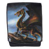 Sac À Dos Dragon noir cuivre or (Devant)