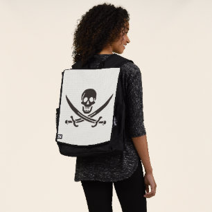 Sac À Dos Drapeau de crâne obsidien Drapeau de pirate Calico