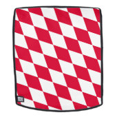 Sac À Dos Drapeau diamant Bavière rouge et blanc (Devant amovible)