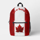 Sac à dos drapeau du Canada personnalisé Sac à feu (Recto)