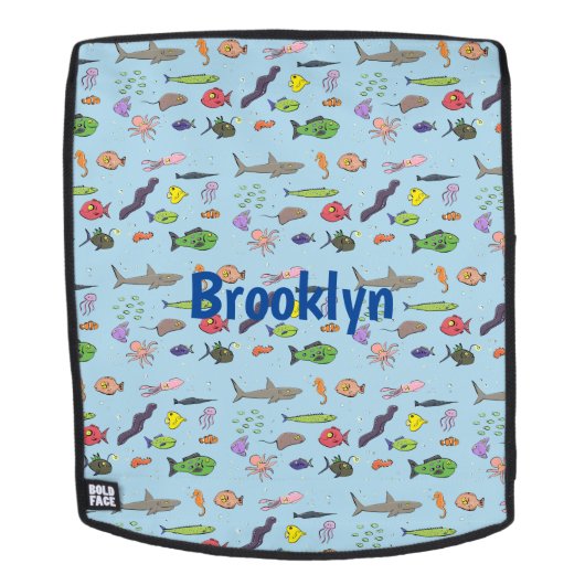 Sac À Dos Drôle des créatures marines dessin motif (Devant amovible)