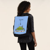 Sac À Dos Drôle gras affamé poisson vert dessin de pêche (Porté)