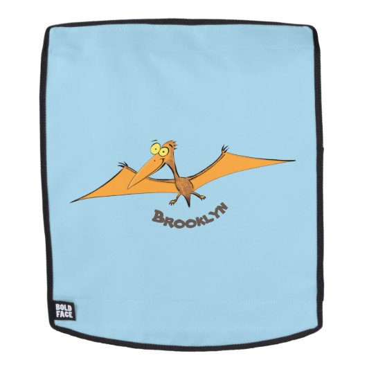 Sac À Dos Drôle mignon dessin animé de pterodactyle volant o (Devant amovible)