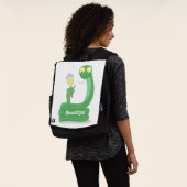 Sac À Dos Drôle serpent vert avec caricature maraca (Porté)