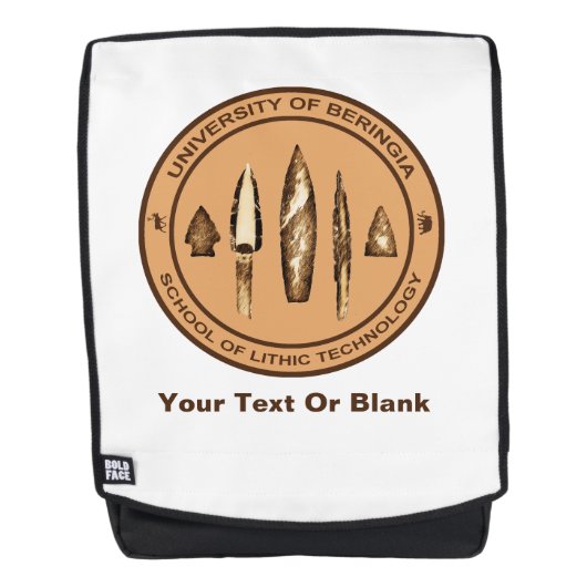 Sac À Dos Ecole de Technologie Lithique de Beringia (Devant)