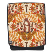 Sac À Dos Écureuil d'automne sur blanc (Devant)