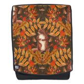 Sac À Dos Écureuil d'automne sur brun foncé (Devant)