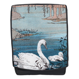 Sac À Dos Elégant cygne-mère blanc avec bassin bébé