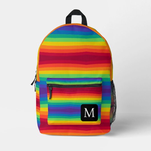 Sac à dos en Motif à rayures mignon Monogramme arc (Recto)