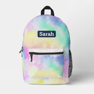 Sac à dos en teinture Rainbow Pastel personnalisab