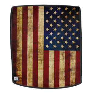 Sac À Dos États-Unis / Pochette en daim drapeau grunge