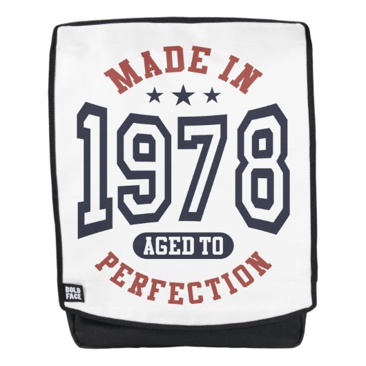 Sac À Dos Fabriqué En 1978 Âgé À Perfection Anniversaire Cad (Devant)