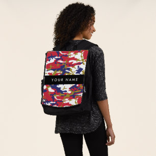 Sac À Dos Fête de l'Indépendance Camouflage Votre nom Person