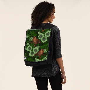Sac À Dos Feu et hellebore sur vert foncé