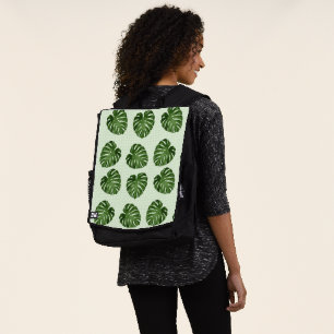 Sac À Dos Feuilles de palmiers, Feuilles verts, Motif tropic
