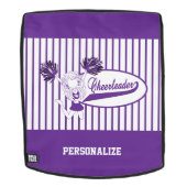 Sac À Dos Fille de Pom-pom girl en silhouette violette (Devant amovible)