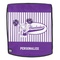 Fille de Pom-pom girl en silhouette violette