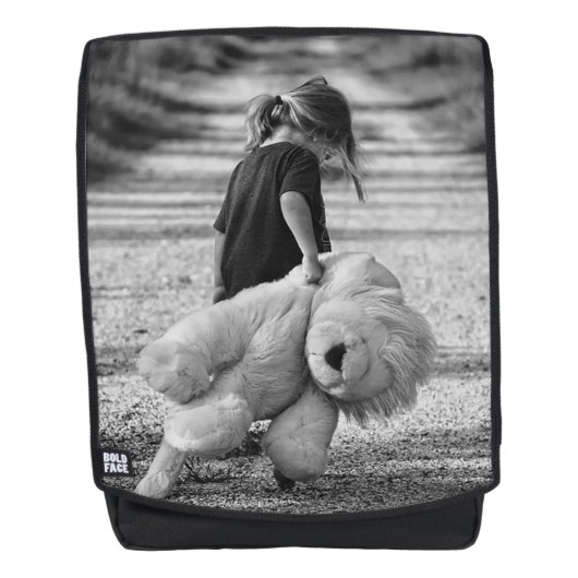 Sac À Dos Fille et ours en peluche (Devant)