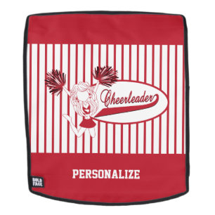 Sac À Dos Fille Pom-pom girl en silhouette rouge foncé