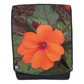 Sac À Dos Fleur Orange de Près (Devant)