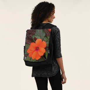 Sac À Dos Fleur Orange de Près