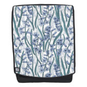 Sac À Dos Fleurs Blue Hyacinth sur blanc (Devant)