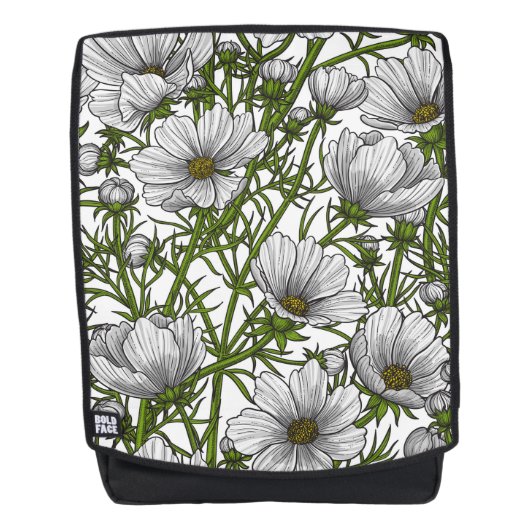 Sac À Dos Fleurs cosmos blanches (Devant)