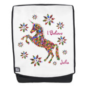 Sac À Dos Fleurs de licorne magique (Devant)