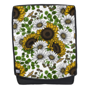 Sac À Dos Fleurs de soleil et marguerites, jardin d'été 3