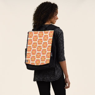 Sac À Dos Fleurs orange, motif floral, motif de fleurs