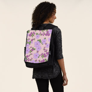 Sac À Dos Fleurs Violettes, Modèle Floral, Motif De Fleurs