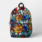 Sac à dos floral Boho Sac à papier (Recto)