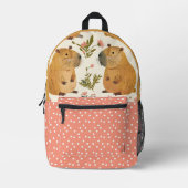 Sac à dos floral Capybara (Recto)