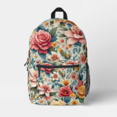 Sac à dos floral coloré moderne (Recto)