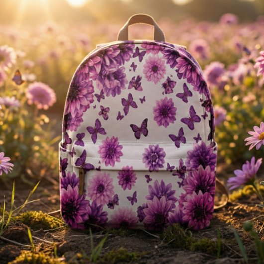 Sac à dos Floral rose imprimé