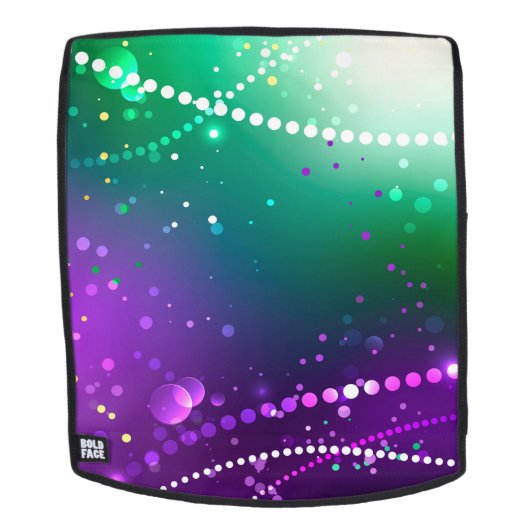 Sac À Dos Fond festif violet de Mardi Gras (Devant amovible)