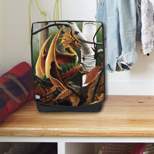 Sac À Dos Forêt d'automne Dragon ambre Bouleau Fantastique