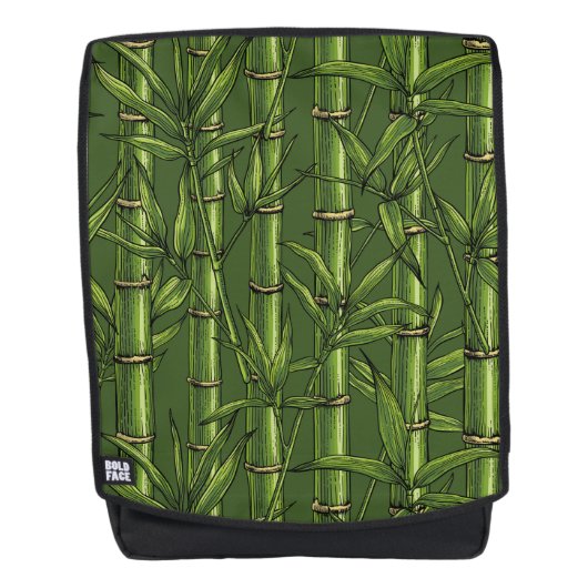 Sac À Dos Forêt de bambou en vert (Devant)