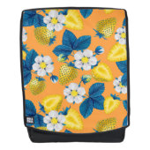 Sac À Dos Fraises jaunes sur orange (Devant)