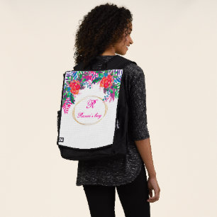 Sac À Dos frontière d'or personnalisé forêt florale avec pre